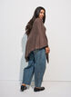 Finstrikket poncho, Brun, Model image number 2