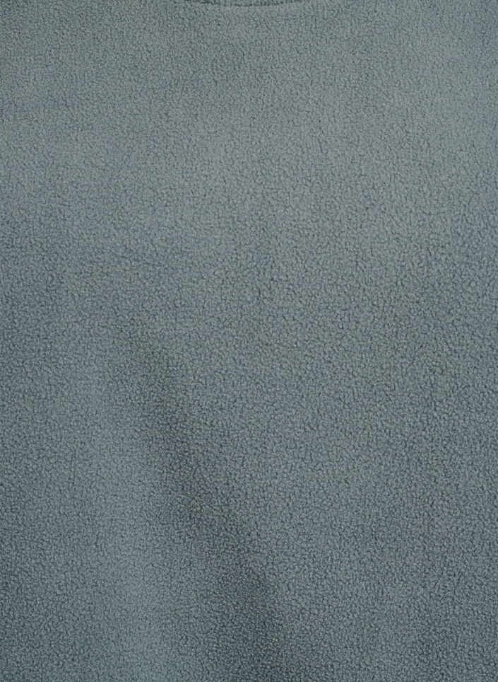 Loose fit fleecebluse med lommer, Grønn, Packshot image number 2