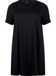T-skjortekjole i bomull, Black