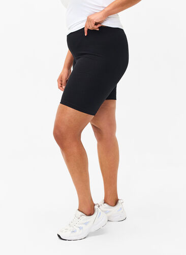 Zizzi FLASH - 2-pakk legging-shorts, Svart, Model image number 0
