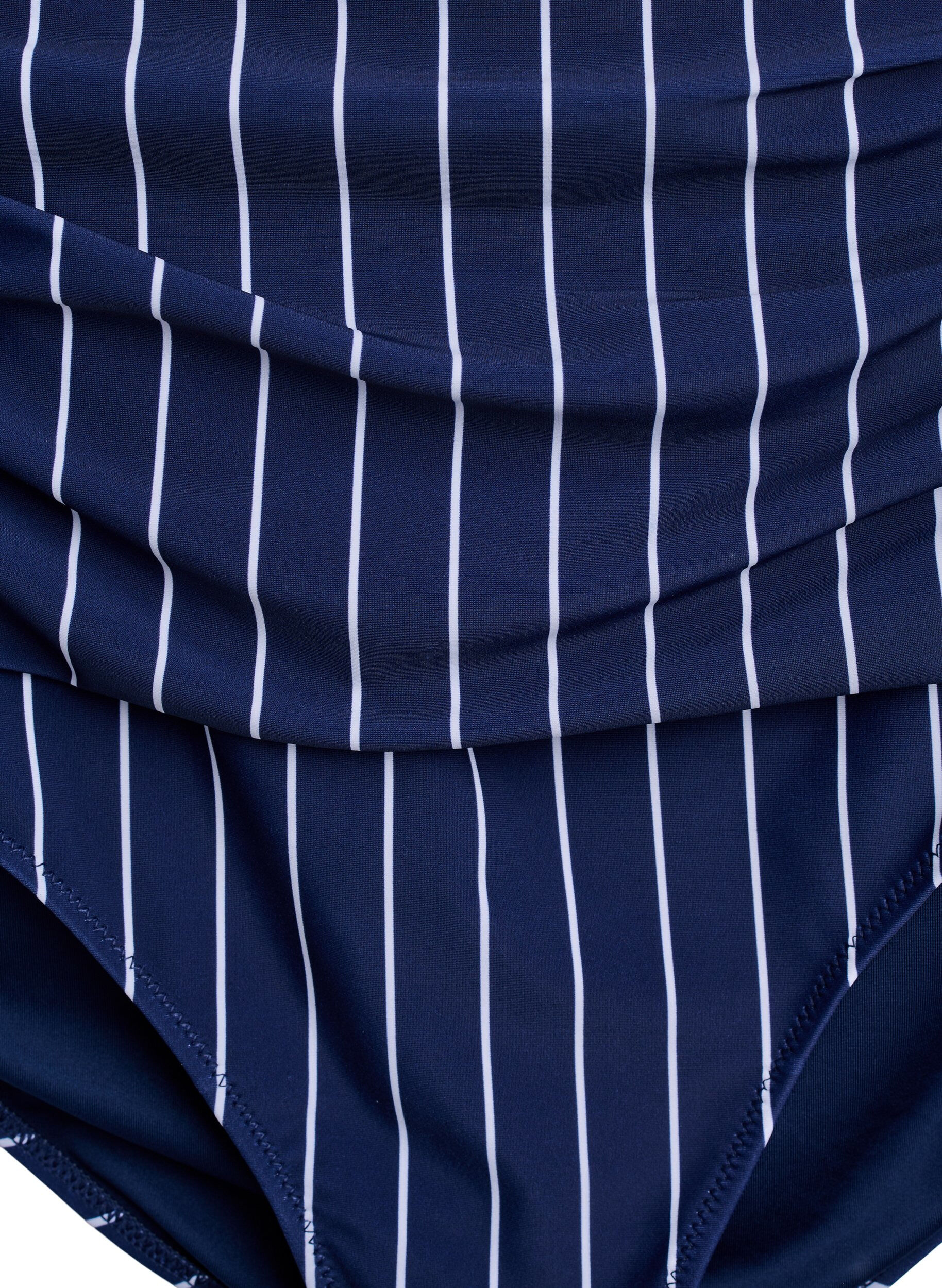 Zizzi Bikinitruser med trykk og h&oslash;y midje, Bl&aring;, Packshot image number 2