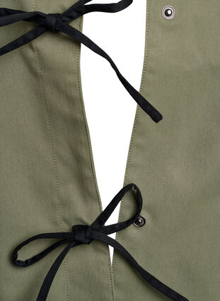 Zizzi Vårjakke med sløyfe-detaljer, Grønn, Packshot image number 4