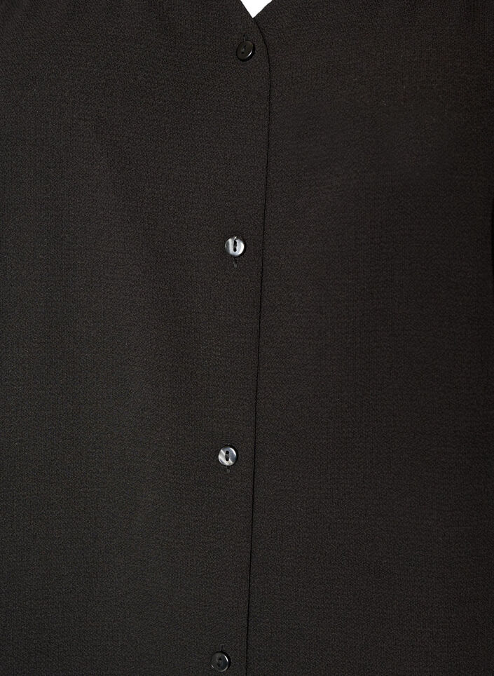 Skjortebluse med 1/2 ermer, Svart, Packshot image number 2