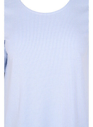 Stripete bluse med 3/4-ermer, Lavender L Stripe, Packshot image number 2