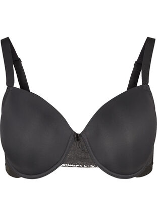 Formstøpt BH med netting, Black, Packshot image number 0