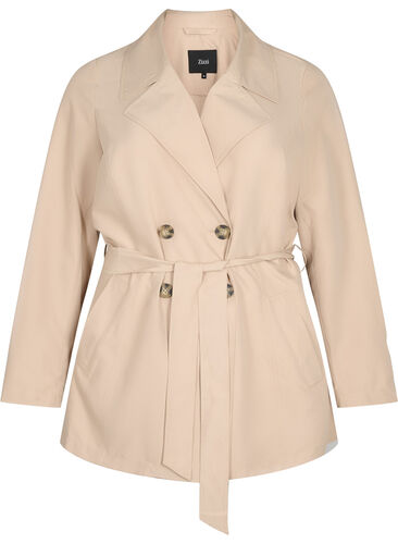 Trenchcoat med belte og lommer, Nomad, Packshot image number 0