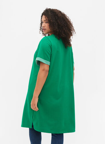 Kjole med korte ermer og splitt, Jolly Green, Model image number 1