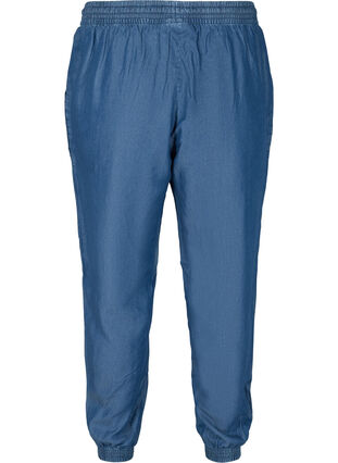 Løse bukser i lyocell, Medium Blue Denim, Packshot image number 1