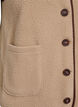 Teddy fleece vest med kontrastkanter, Beige, Packshot image number 3