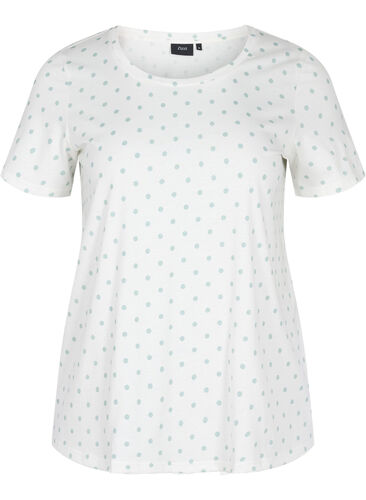 Prikkete T-skjorte i bomull, Snow White W. Dot, Packshot image number 0