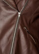 Bikerjakke i imitert skinn, Brun, Packshot image number 2