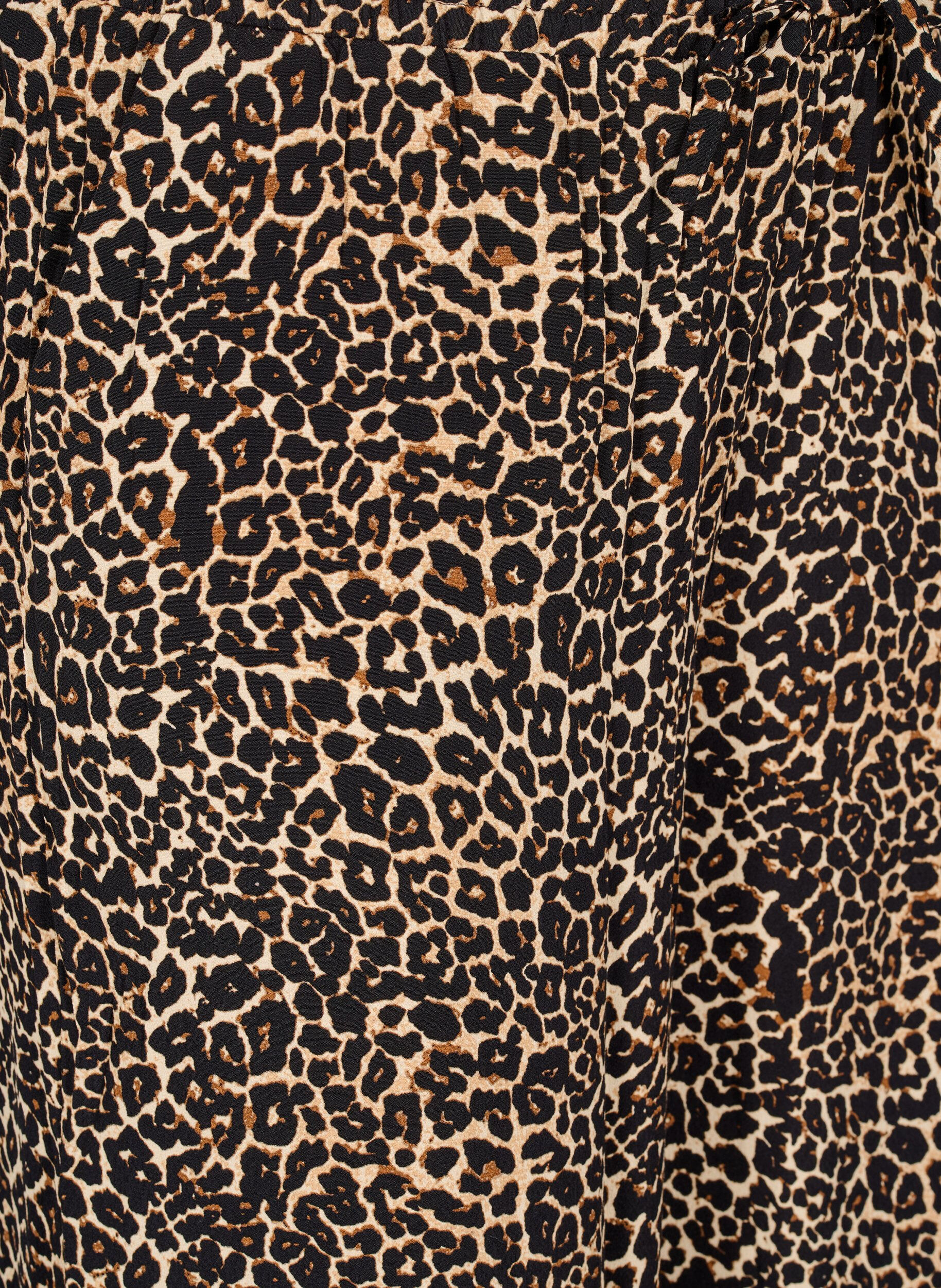 Zizzi Loose fit viskosebukser med lommer, Brun, Packshot image number 2