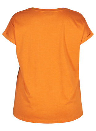 T-skjorte i bomullsmiks, Autumn Maple Mel., Packshot image number 1