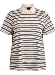 Stripete poloskjorte med korte ermer, Off White Stripe