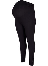 Leggings til gravide i viskose med knapper, Black