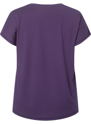 Kortermet trenings T-skjorte, Purple Plumeria, Packshot image number 1
