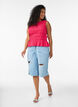 Smock-topp med b&aring;thals og peplum-fald, Rosa, Model image number 1