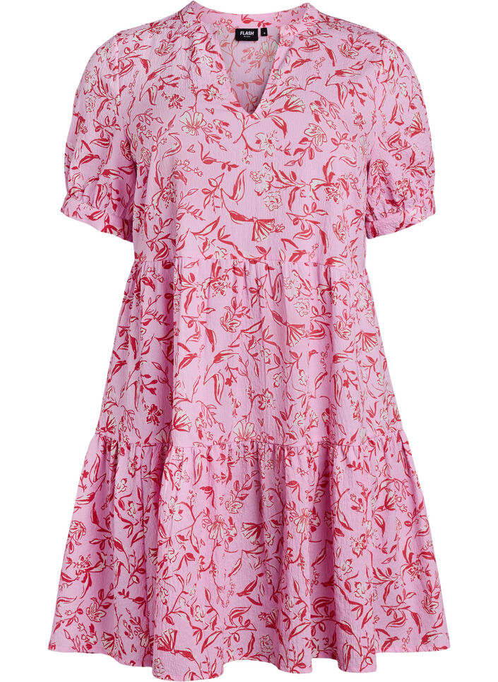 FLASH - Kort A-linje kjole, Lilla, Packshot image number 0