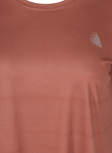 Ensfarget t-skjorte til trening, Mahogany, Packshot image number 2