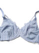 Heldekkende BH med blonder og stringdetaljer, Blå, Packshot image number 4