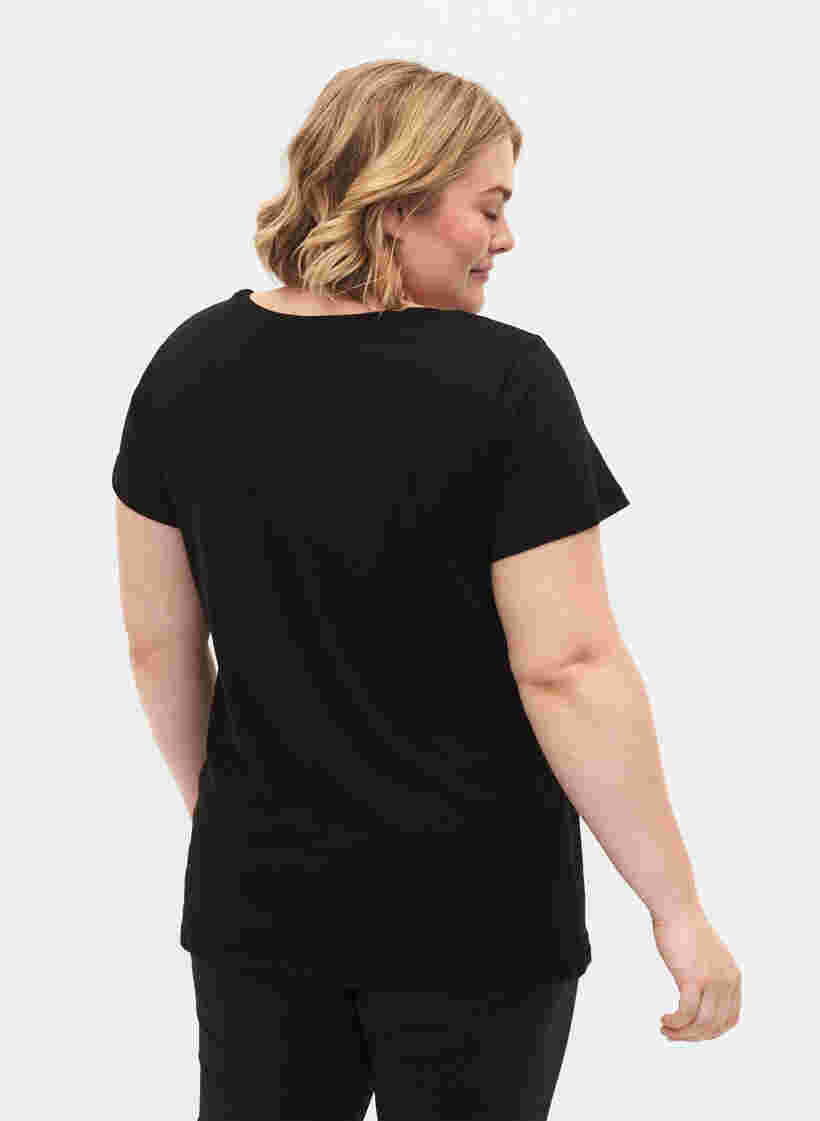 T-skjorte til trening med trykk, Black w.Less Is More, Model image number 1