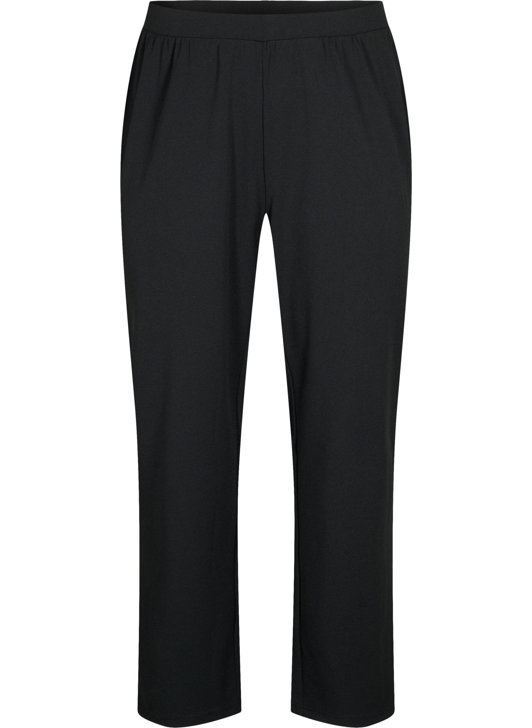 ZizziBukser med straight fit, Svart, Packshot image number 0