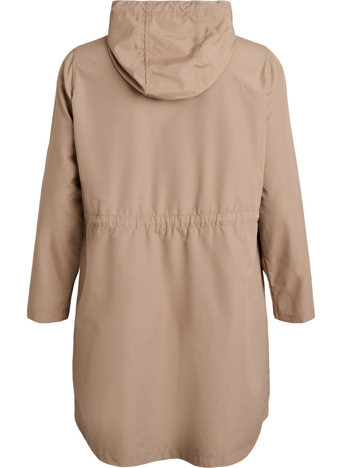 Flash - Lett parkas med hette, Brun, Packshot image number 1