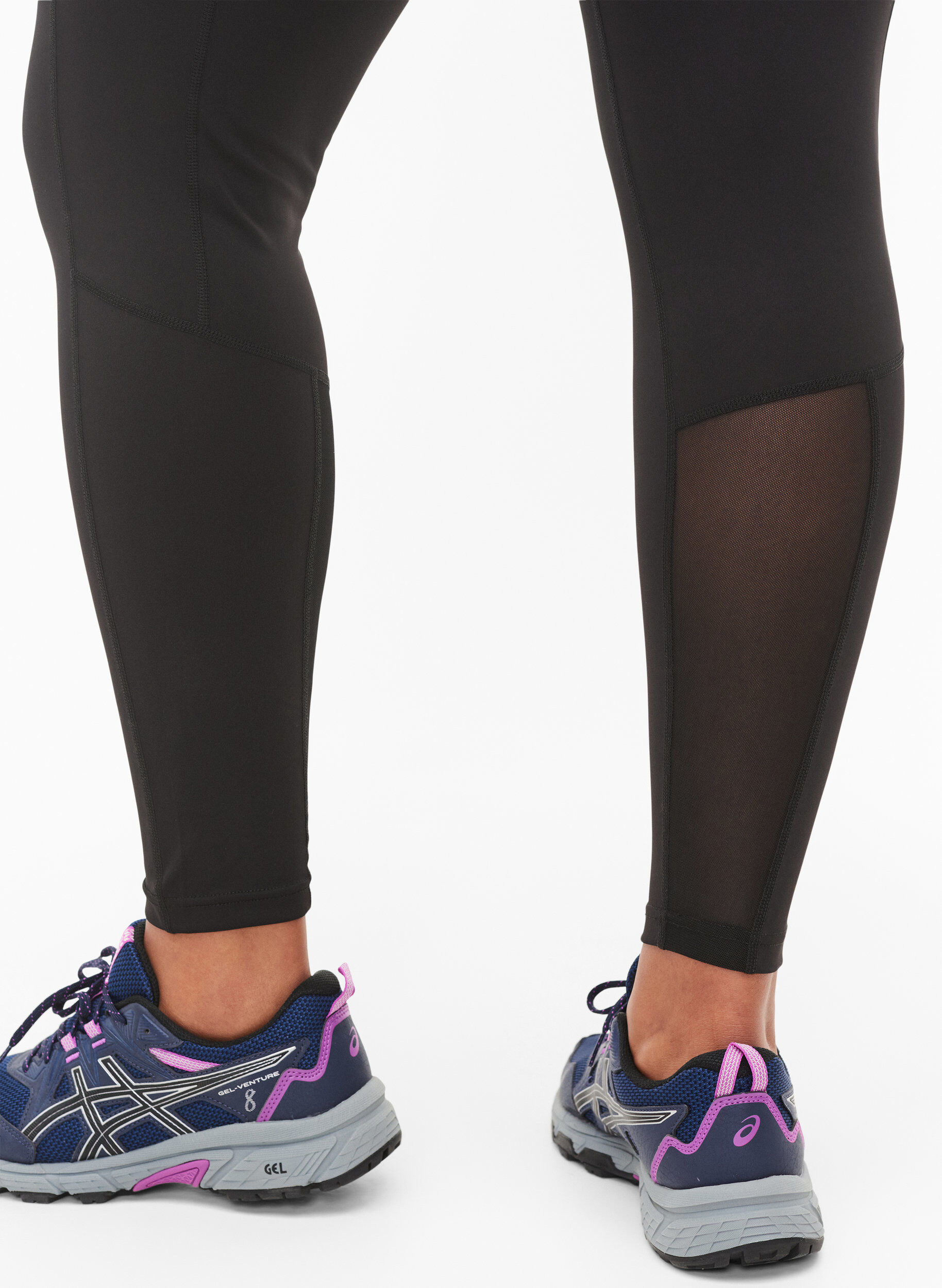 Zizzi CORE, POCKET TIGHTS - Treningstights med sidelomme, Black, Model image number 2