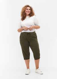Capribukser i bomull, Ivy Green, Model