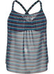 M&oslash;nstret tankini-topp med b&oslash;yle og kryssede stropper, Bl&aring;, Packshot image number 0