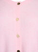 Cardigan i myk strikk med gullfargede knapper, Rosa, Packshot image number 2