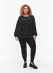 Bluse med lange ermer og volanger, Black Dot, Model image number 2