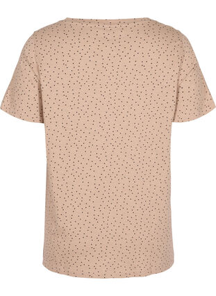 T-skjorte i bomull med prikker, Neutral w. Dots, Packshot image number 1