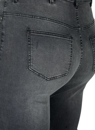 Tettsittende jeans med detaljer, Grey Denim, Packshot image number 3