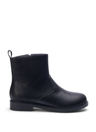 Wide fit - Chelsea-støvel i skinn, Black