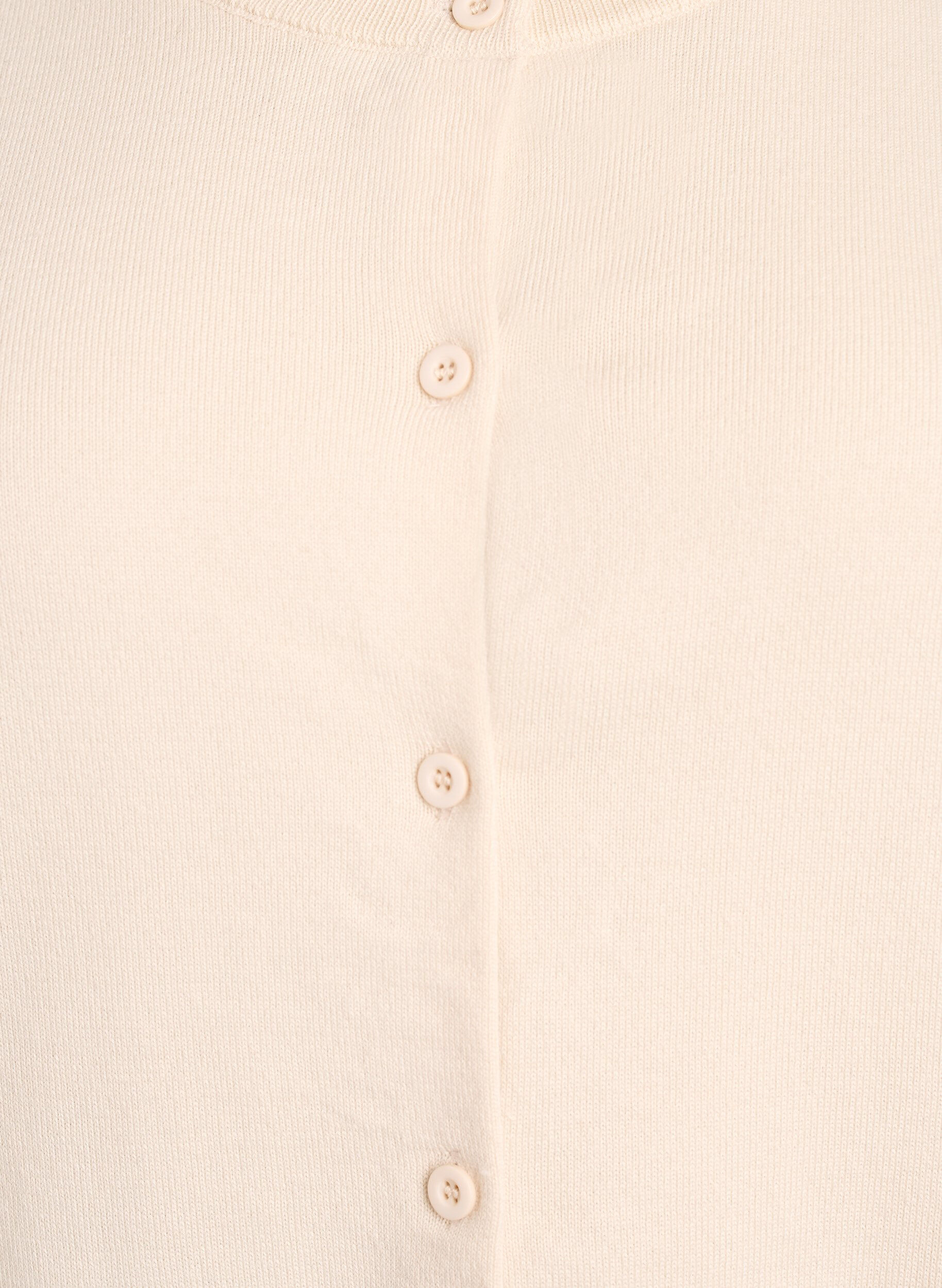 ZizziFinstrikket cardigan med rund hals, Beige, Packshot image number 2