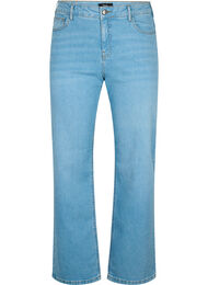  Gemma jeans med høy midje og rett passform , Light blue