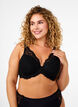 Vattert blonde-BH med spiler, Svart, Model image number 0