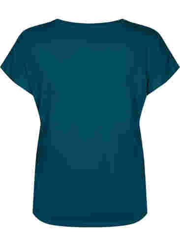 Kortermet trenings T-skjorte, Deep Teal, Packshot image number 1