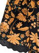 Blomstret bomullsbluse med knyting, Orange, Packshot image number 4