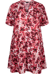 Bomullskjole med blomstertrykk, Pink AOP Flower