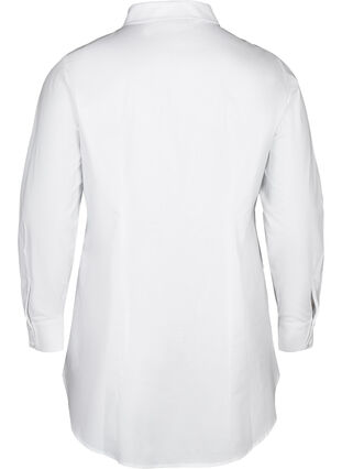 Langermet skjorte i bomull, Bright White, Packshot image number 1
