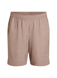 Shorts med lommer og h&oslash;y midje, Brun