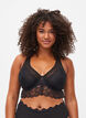Blonde-BH med bøyle og mesh, Black, Model image number 0
