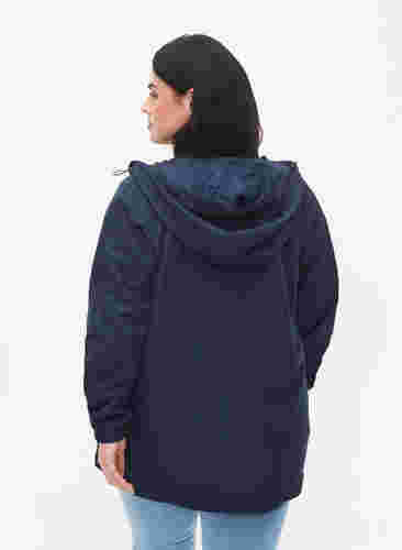 Kort jakke med hette og justerbar bunn, Navy Blazer, Model image number 1