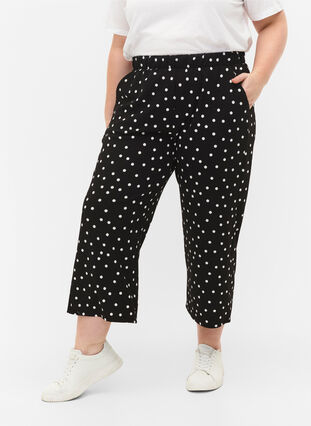 Løse bukser med 7/8-lengde, Black Dot, Model image number 3