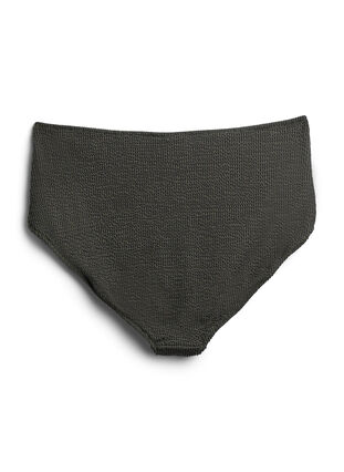 Zizzi Bikiniunderdel med tekstur og høy midje, Grønn, Packshot image number 1