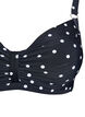 Bikinioverdel med b&oslash;yle og m&oslash;nster, Svart, Packshot image number 2