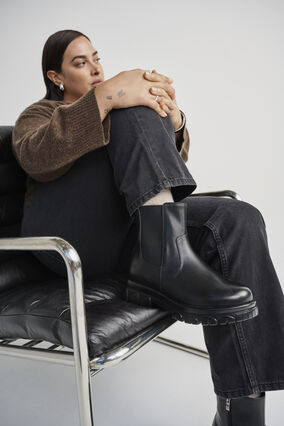 Zizzi Skinnstøvel med glidelås, , Model