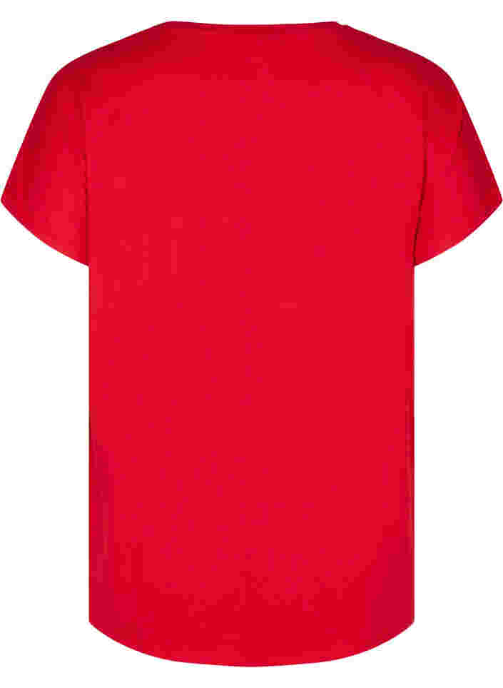Ensfarget T-skjorte til trening, Haute Red, Packshot image number 1